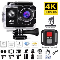 Caméras sous-marines étanches pour casque de vélo, caméra d'action Ultra HD, caméras vidéo statiques, caméra de sport en plein air, 2.0 ", 4K, 30FPS, WiFi 1
