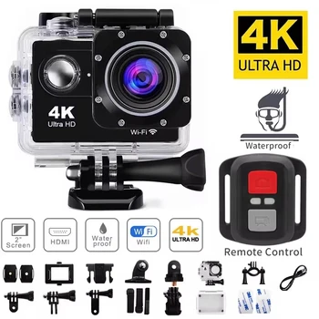 2.0 "Action Camera Ultra HD 4K 30FPS WiFi telecamere subacquee casco impermeabile telecamere di registrazione Video per biciclette Cam sportiva all'aperto