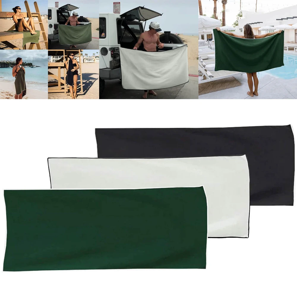 Multifunctional Outdoor Magnetic Bath Towel Coral Fleece Portable Magnet Towels Quick-drying Beach Towel Bathroom Accessories