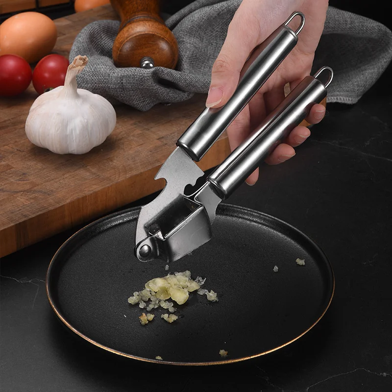 

Garlic Presser Crusher Mincer Kitchen Stainless Steel Ginger Smasher Squeezer Manual Press Grinding Tool Cooking Accessories