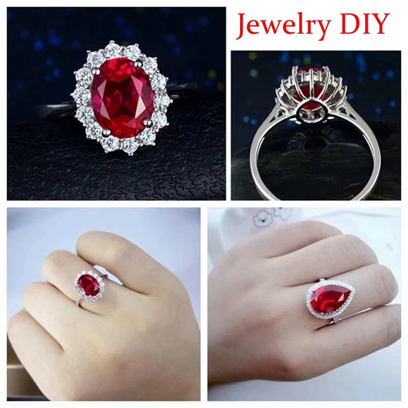 천연 레드 루비 12x12mm 10.5캐럿 스리랑카 AAAAA+ 루비 하트 모양 VVS 루스 젬 주얼리 제작용 보석