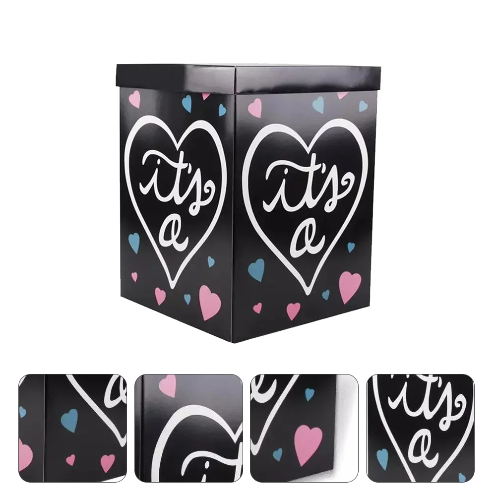 

1pc Baby Shower Box Printing Balloon Storage Box Boy or Girl Party Supplies