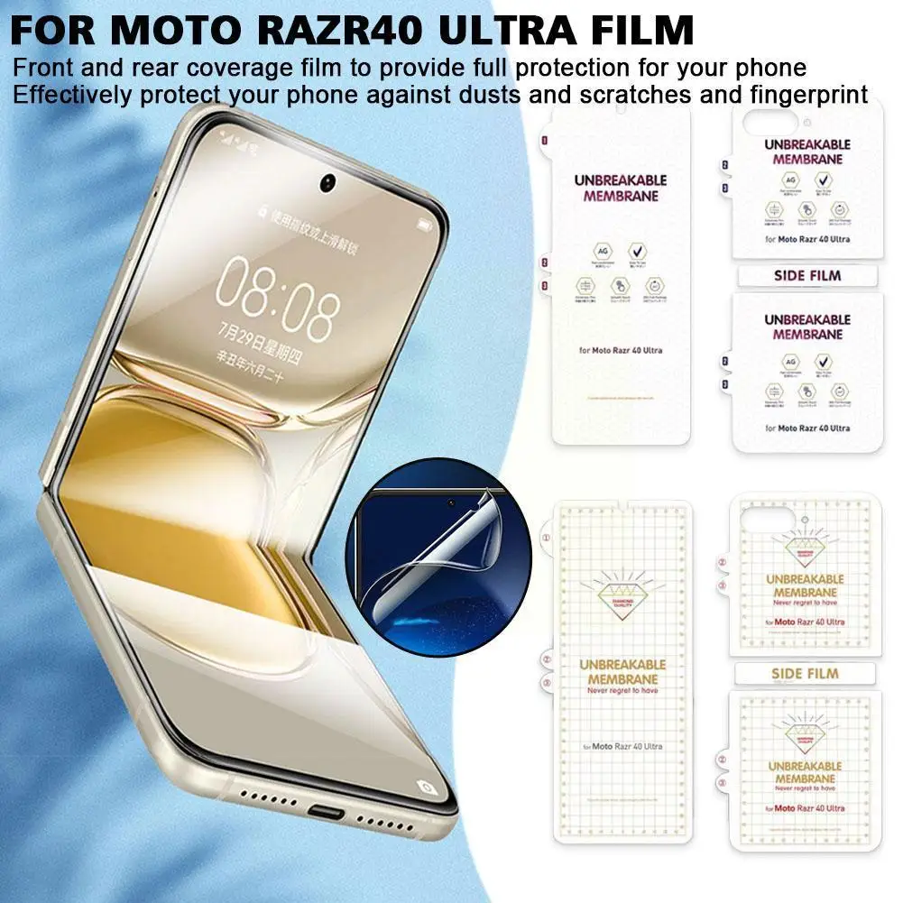 Pellicola Salvaschermo In Idrogel Per Motorola Razr 40 Ultra 5G Morbida Pellicola Protettiva Anteriore Posteriore Per Motorola Razr 40 Film Non J0I3