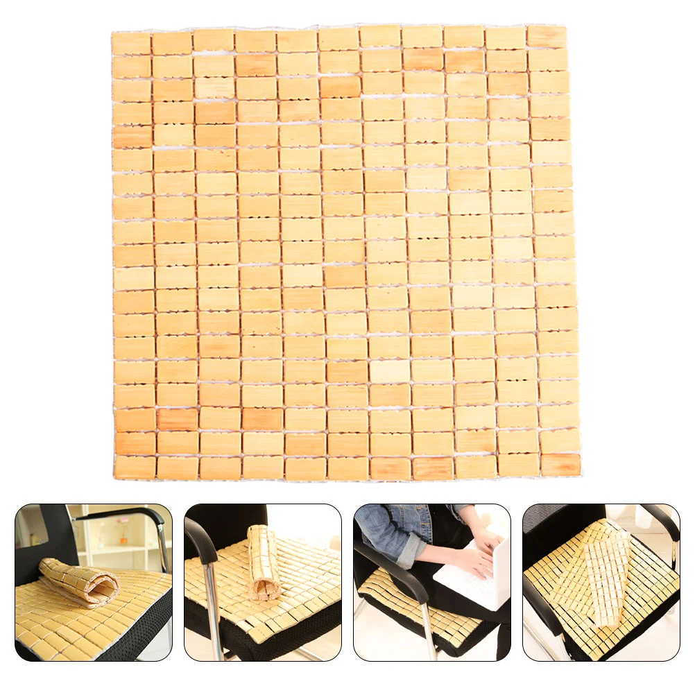 

Home Chair Office Chair Square Seat Mat Bamboo Seat Cushion Summer Seat Mat Seat Cushion For Kids for Office Replace Home Summer