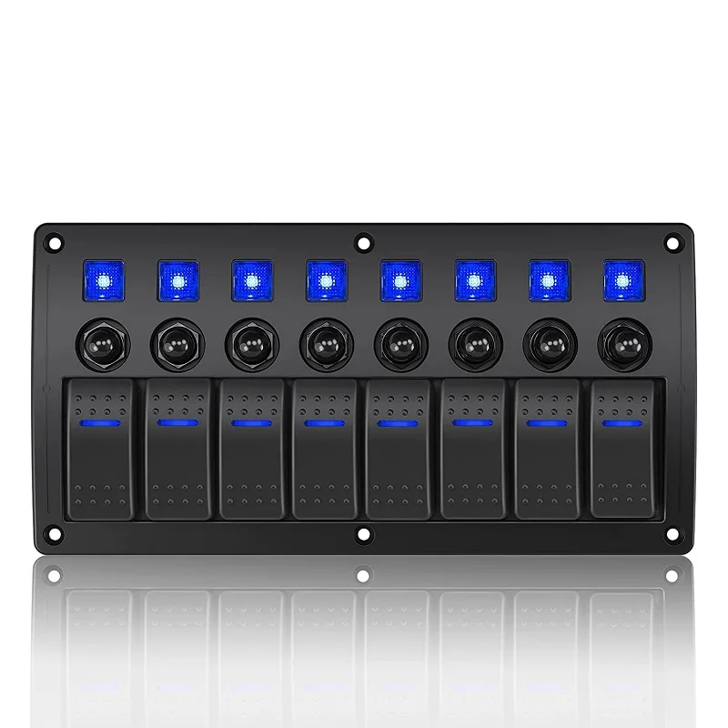 

Водонепроницаемая панель переключателя для лодки, 8 каналов