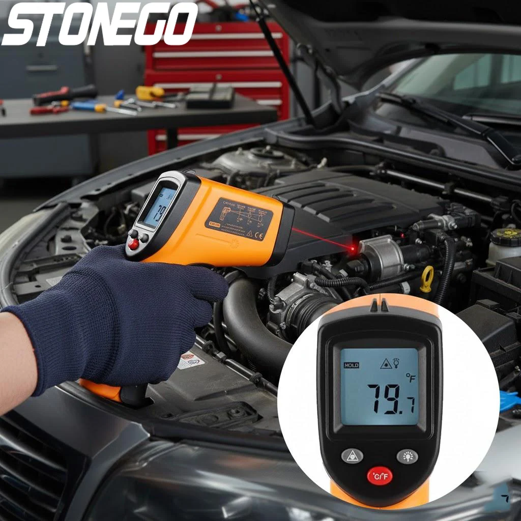 Handheld Temperature Reader STONEGO Infrared Thermometer Handheld Heat Tester for Cooking Oven ...