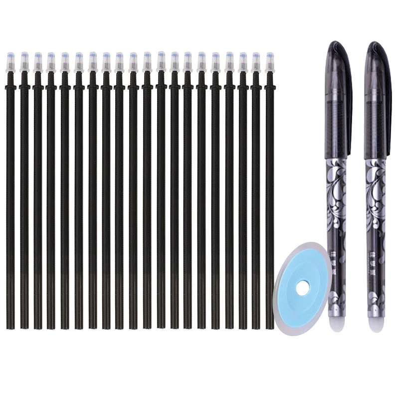 Erasable Neutral Pens 23PCS Elementary School Erasable Pens Washable Rods Blue Washing Gel Write Erase Pens Ink Refills Stationery