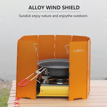 Camping Wind Shield Folding Portable Outdoor Picnic BBQ Gas Burner Windproof Screen Guard Cookware Stove Accessories 3