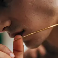 1.2mm Simple Stainless Steel Box Chain Necklace Gold Color Titanium Steel Men Necklace Fashion Women Jewelry Trend Accessories 2