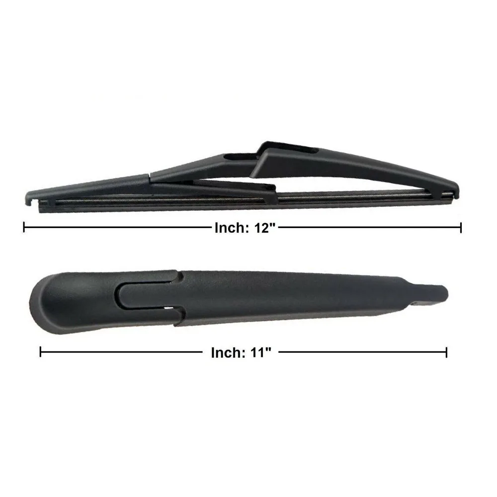 12" Rear Car Wiper Blade & Arm Set Kit For Peugeot 3008 MK1 2008-2016 2009 2010 2011 2012 Windshield Windscreen Rear Window 2