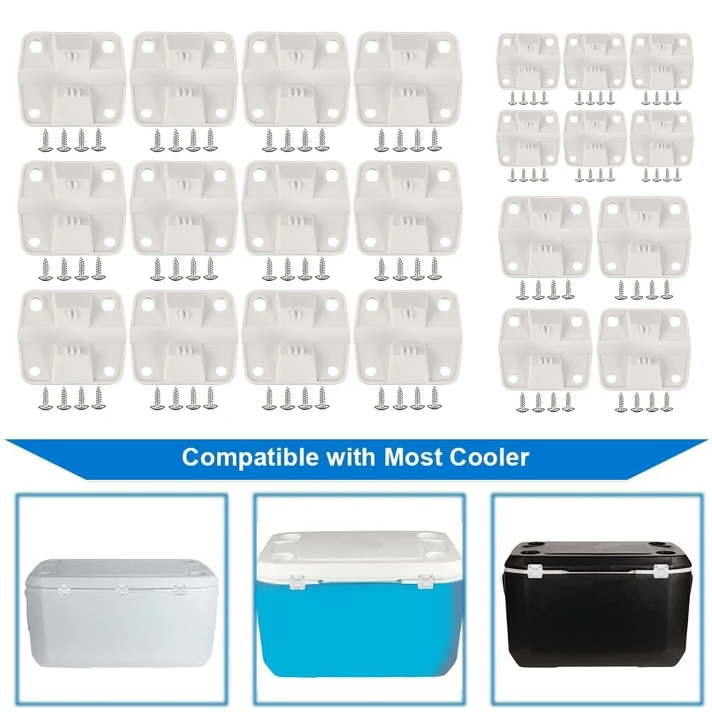 Cooler Hinges Screws Set Cooler Plastic Hinge Set with Screws Camping Coolers Plastic Hinges for Coolers