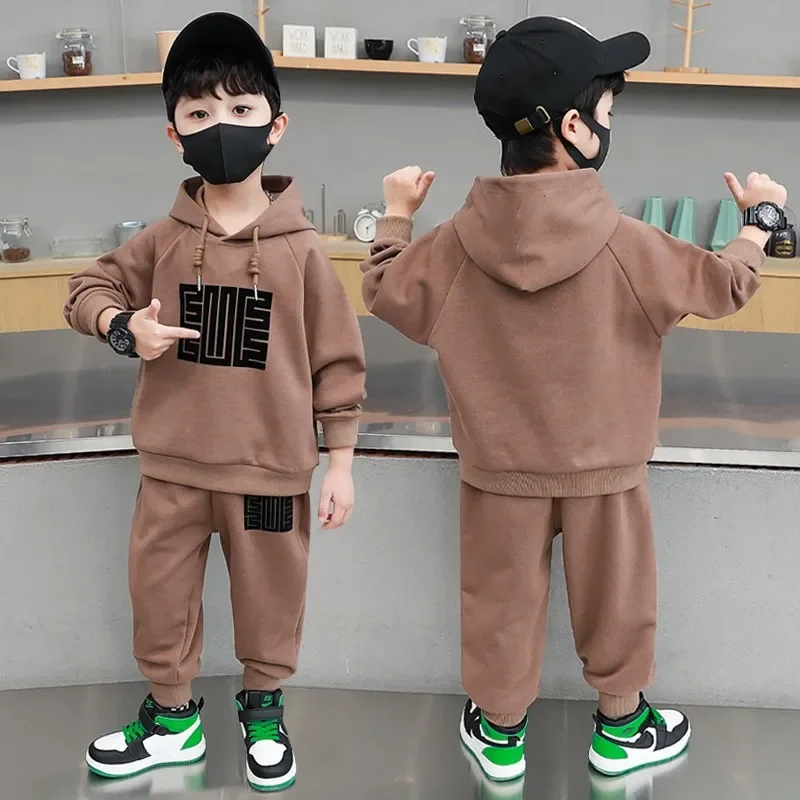 

Baby Boys Clothing Sets Kids Letter Printed Hoodies+Pant 2pcs Fleece Tracksuit Spring Autumn Winter Children's Sport Clothes