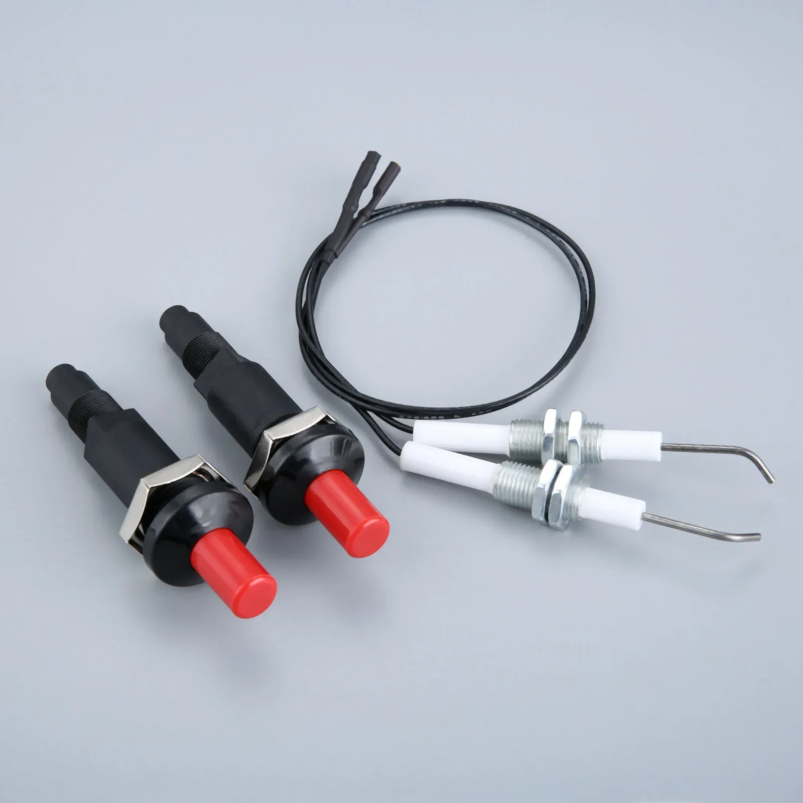 2kits Piezo Spark Ignition Set Push Button Spark Ignition Kit Generator Piezo Gas Pilot Ignitor With Thread M10x1 fits Oven Gas