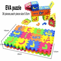 36Pcs/Set Arabic Alphabet Play Mat Jigsaw Carpet EVA Muslim Baby Toddler Kids 3D DIY Puzzle Learning Interlocking Mat Toy Gift 1