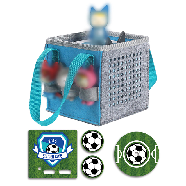 Outdoor Travel Felt Cloth Case Storage Bag Foldable Carrying Box For Tonies Toniebox Starter Speaker Set With Stickes