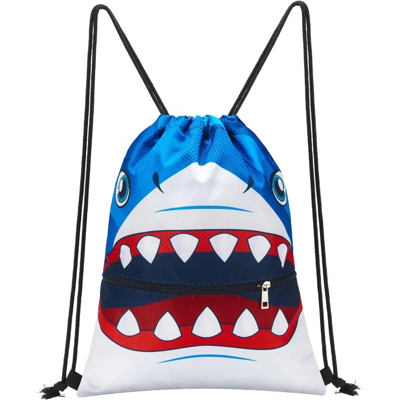 

Shark Funny Drawstring Backpack for Kids Women Men Drawstring Bag,Sports Gym Bag Waterproof Swimming Bag Beach Sackpack