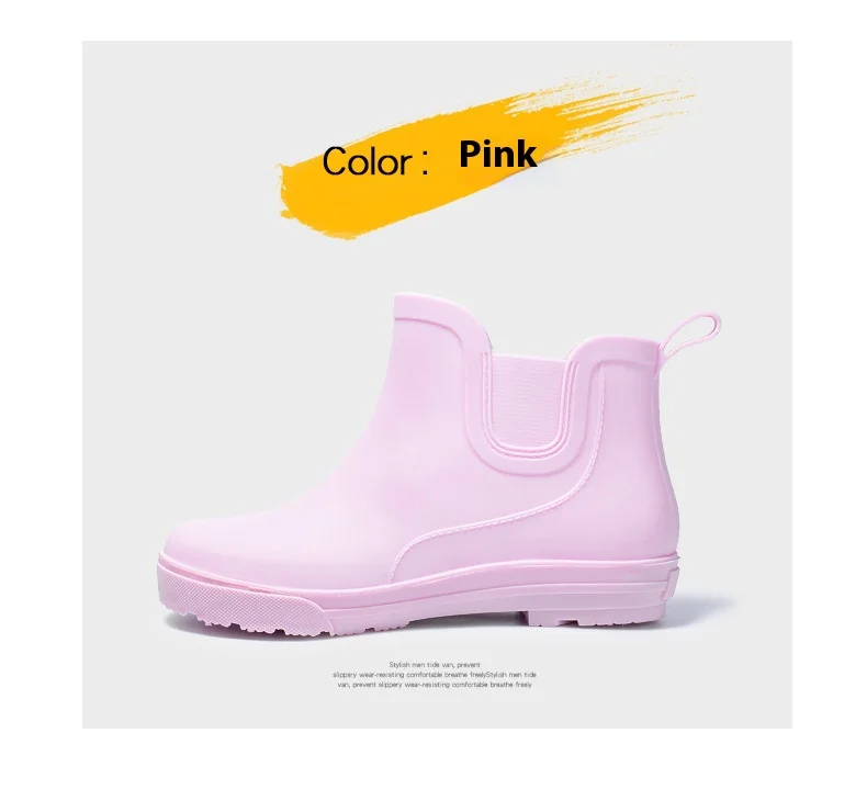 Evshine Damenmode-Regenschuhe, 2025, neue kurze Röhren-Regenstiefel, wasserdichte Gartenschuhe, rutschfeste Damenstiefel mit weicher Sohle im Freien – Detail 9