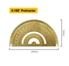0-180 Degree Metal Brass Copper Protractor Office School Supplies Measuring Drawing Tool School Educational Supplies For Math 1