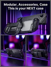 ModCase for Steam Deck,Steam Deck Case with Detachable Front Shell Steam Deck Accessories,Protective Case for Steam Deck Console