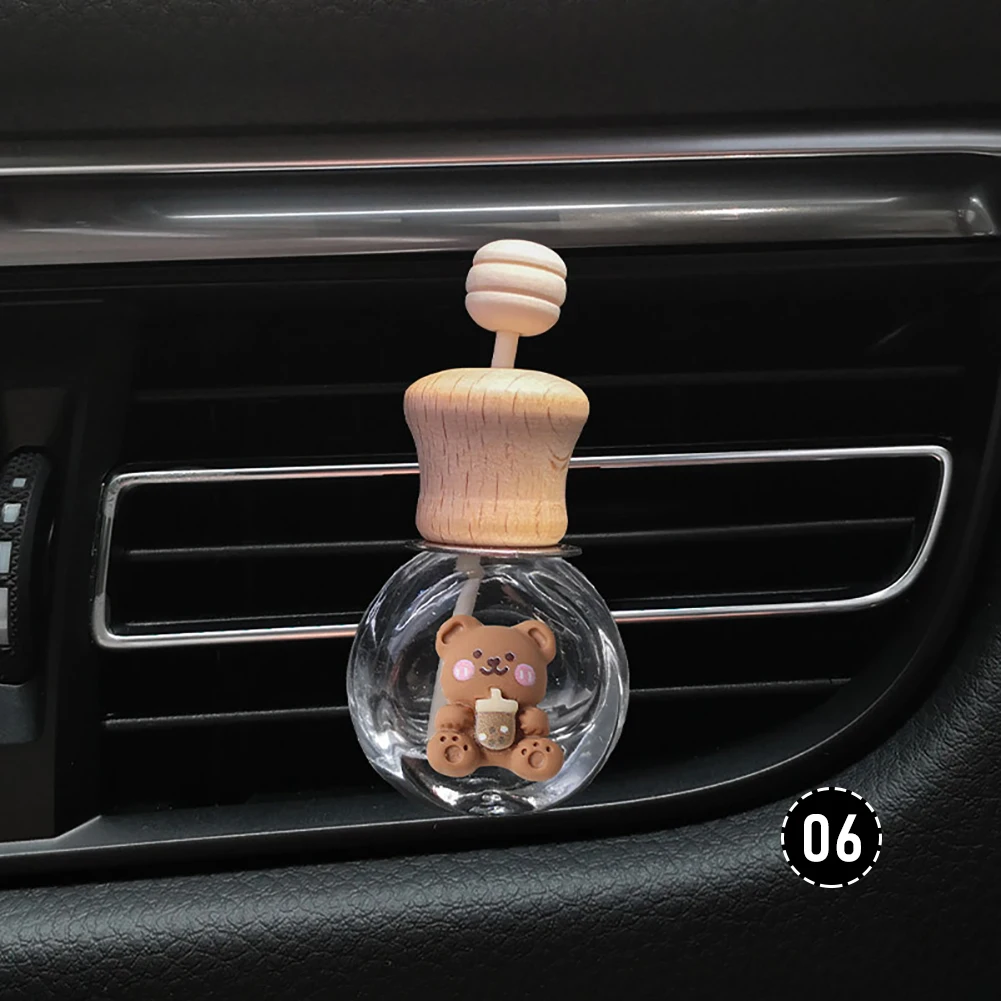 Cute Empty Glass Bottle Car Air Freshener