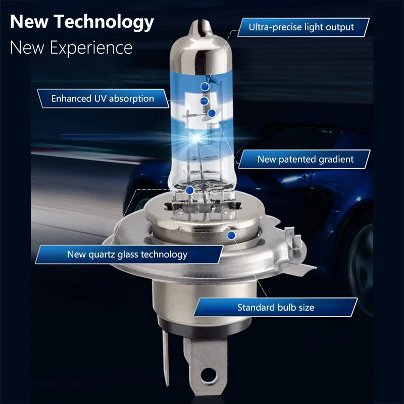 Philips Racing Vision GT200 H4 H7 12V +200% Brighter Light Car Halogen Headlight Original Auto Lamps High Low Beam ECE, 2pcs 5