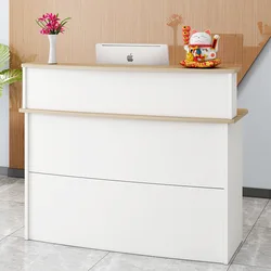 Caisse enregistreuse commerciale Simple et moderne de 100CM, caisse de réception d'hôtel de Salon de beauté, comptoir de Bar, Table de boutique, bureau de réception 