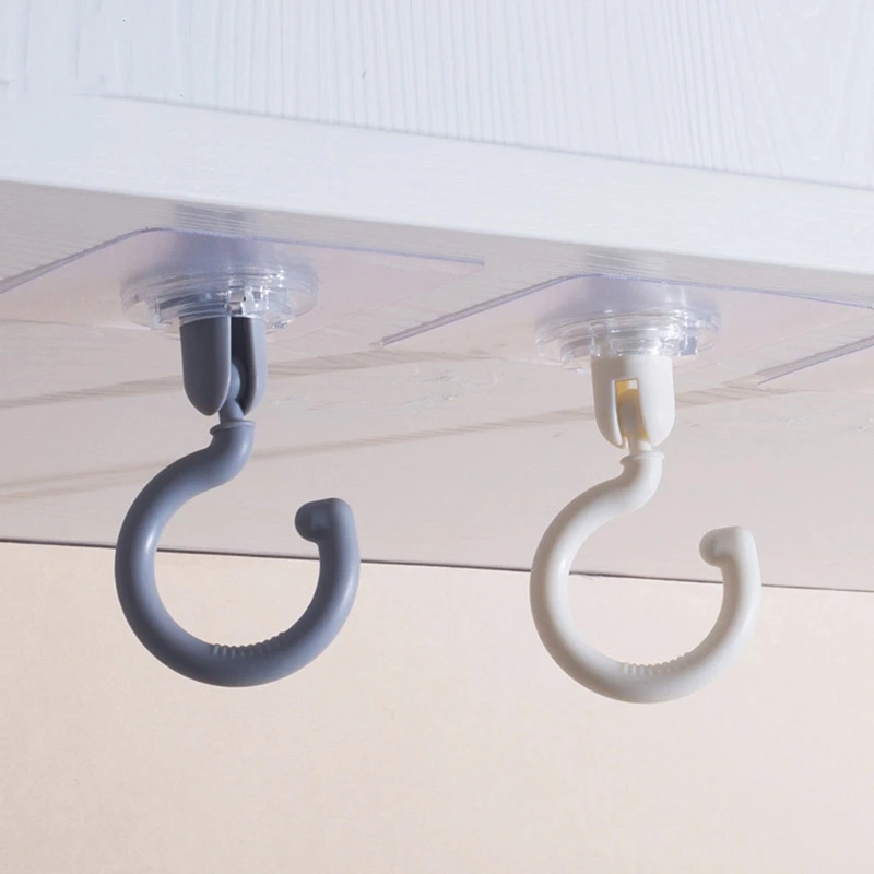 2Pcs Transparent Hangers Self Adhesive wall Hooks Storage Holders In Bathroom Kitchen Stick on Door Hooks For Keys Towels