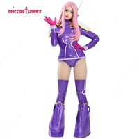 OP Bonney Egghead Cosplay Costume Long-Sleeved Hoodie Top and Triangle Panty with Thigh-High Socks and Gloves