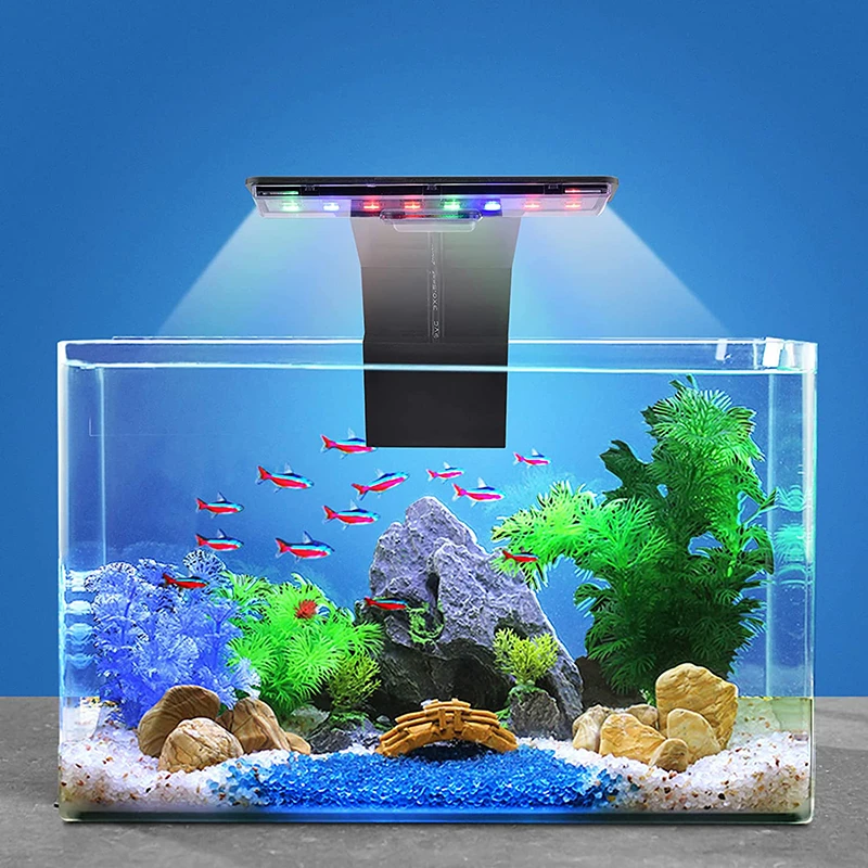 LED Aquarium Licht 3 Modi Einstellbar Fisch Tank Lichter 5W 16 LED Gepflanzt Aquarium Lampe RGB Weiß & Blau farbe 6mm Clip Lampen 550LM| AliExpress