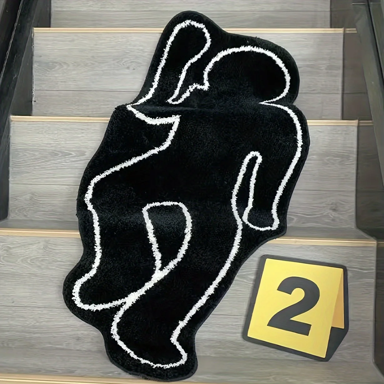 Special-shaped Imitation Cashmere Household Personalized Creative Floor Mats Bedroom Bedside Blanket Decorative Floor Mats
