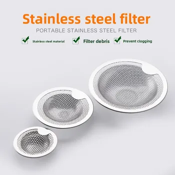 Stainless Steel Kitchen Sink Strainer Vegetable Washing Tray Drain Hair Trap Waste Disposal Filter Sink Cover Home Tools