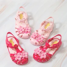 

Spring and Summer 2022 New Girls Jelly Shoes Children Sandals Cute Flowers Baby Sandals Breathable Non-slip Kids Shoes Toddler