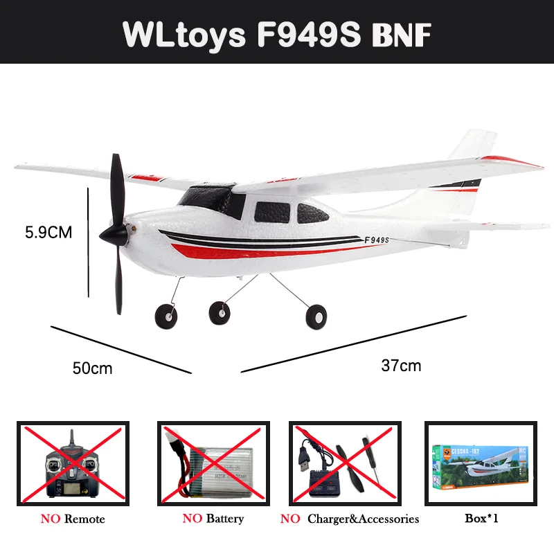 Avião Controle Remoto F949 Cessna 182 2 Bat 3 Canais Wltoys - Escorrega o  Preço