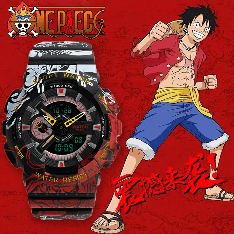 

One Piece Series Unicorn Watches Waterproof and Anti Falling Trend Multifunctional Children's Electronic Watch Gifts Toys Kids