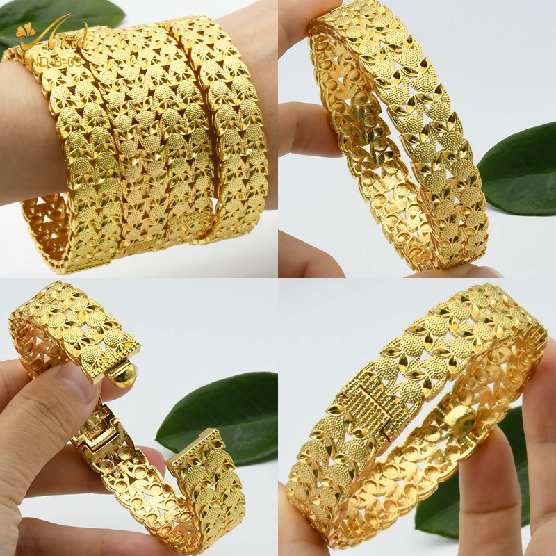 Bangle Bracelet Dubai Bangles For Women Middle East Gold Color Bangle Ethiopian Saudi Arab Bracelet Wedding Bride Jewelery African Birthday Gift