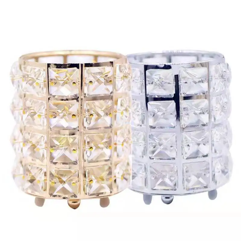 Palace Style Crystal Makeup Brush Storage Bucket Makeup Tool Storage Container Jewelry Storages Box Nail Tool Storages Rack