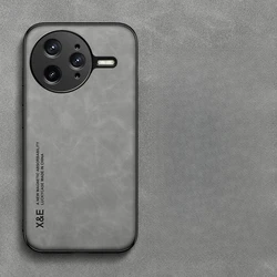 Luxury PU Leather Magnetic Case with TPU Frame and Shockproof Bumper Protection for RedMi K80Pro (Light Gray)