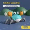 Funny Kids Induction Escape Crab Crawling Toy Baby Electronic Pets Musical Toys Educational Toddler Moving Toy Christmas Gift 3
