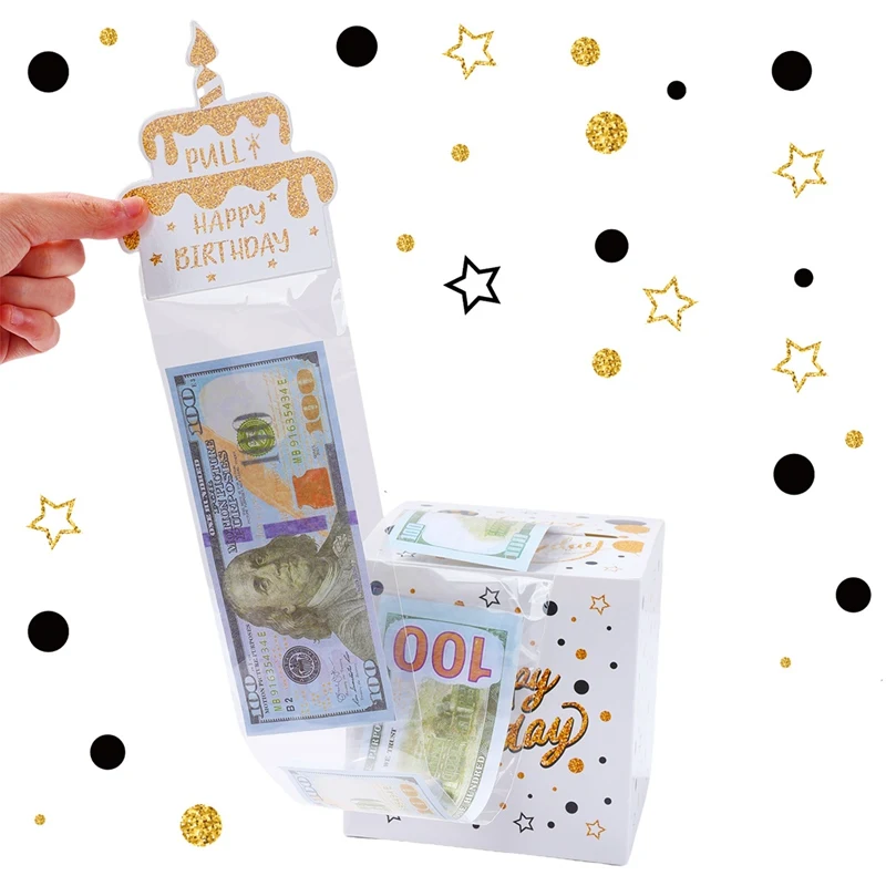 Birthday Money Gift Boxes with Pull-Out Happy Birthday Card, Fun Cash Surprise Packagin... - SKU MGB01127 - UGI Packaging