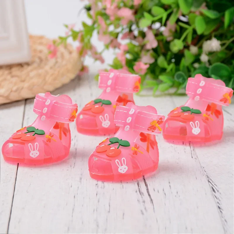 

Small Dog Sandals Pet Dog Shoes Summer Shoes Soft Bottom Non-slip Jelly Sandals Rain Shoes Breathable