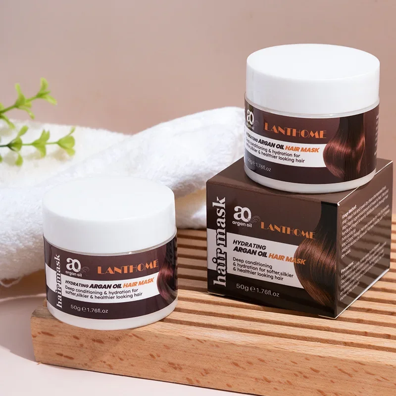 Argan Oil Hair Mask Inverted Film Nutrition Full Moisture Free Steam Treatment Cream Hair Conditioner Smooth Ironing