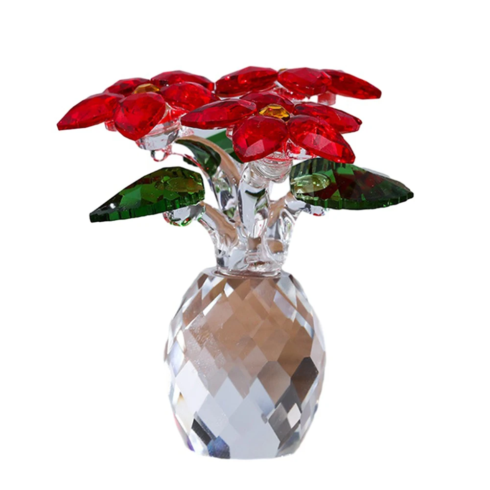 

Decorations Crafts Long Time Monitor Brightness Ornaments Pineapple Simulated Small Vase White 7*7cm Crystal Flower