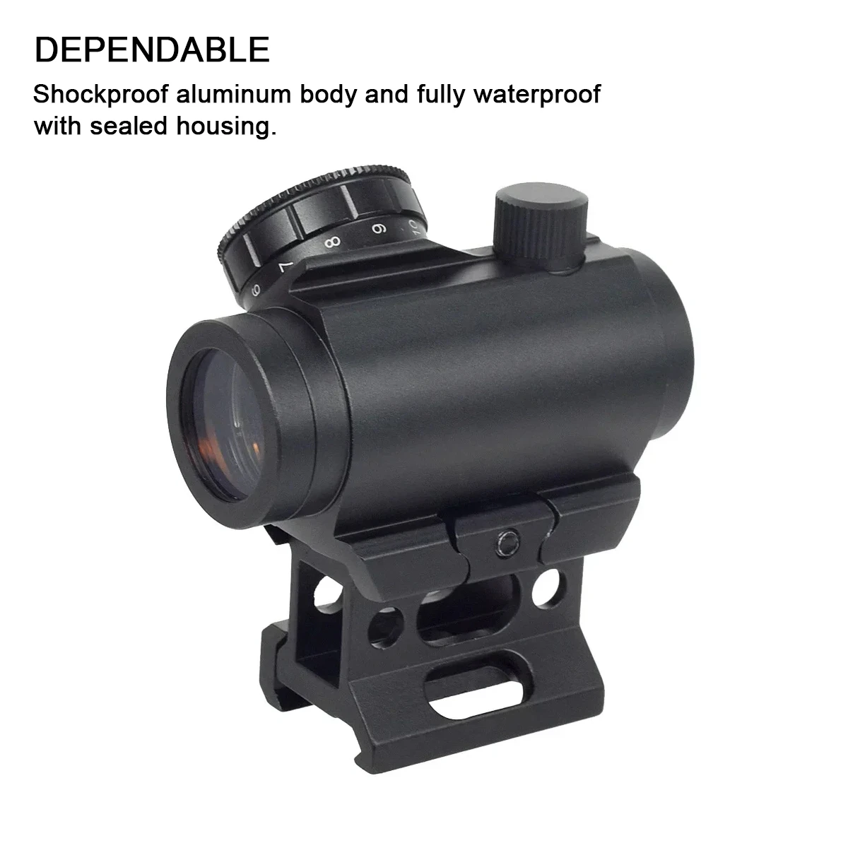 Tactical 1x20 2MOA Red Dot Sight Scope Holographic Reflex With 1 inch Riser Mount 20mm Rail For Airsoft Hunting Gun Accessories images - 6