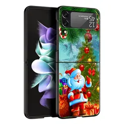 Luxury Cartoon Christmas & New Year Hard Shell Phone Case for Galaxy Z Flip (A6)