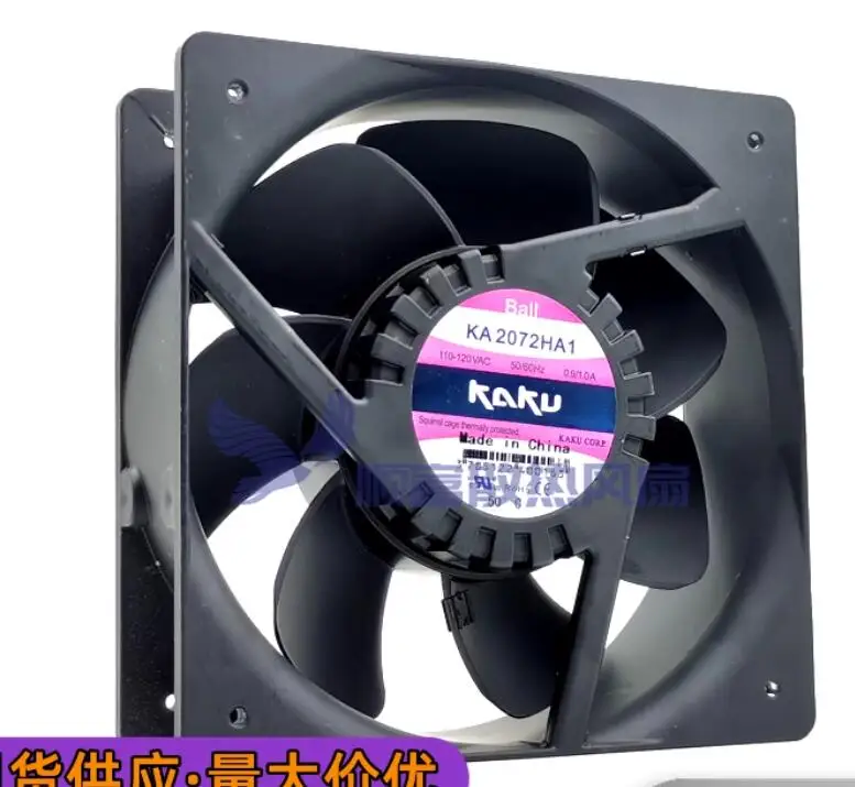 

KAKU KA2072HA1 AC 110-120V 0.9/1.0A 205x205x72mm Server Cooling Fan