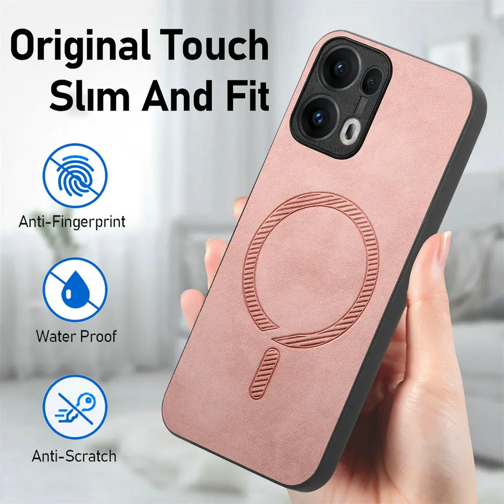 Leather Magnetic Wireless Charging Case