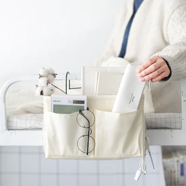 Megvastagodott Hallgatói Kollégiumi Szövet Lógó Kék Éjjeliszekrény Mobiltelefon -Tároló Doboz Emeletes Polc Tároló Szék Függő Táska - Image 4