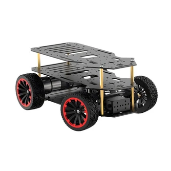 5KG carico 4WD Robot Car Metal Ackerman RC Chassis con doppio motore Encoder ruota anteriore Servo sterzo Robot programmabile Kit fai da te