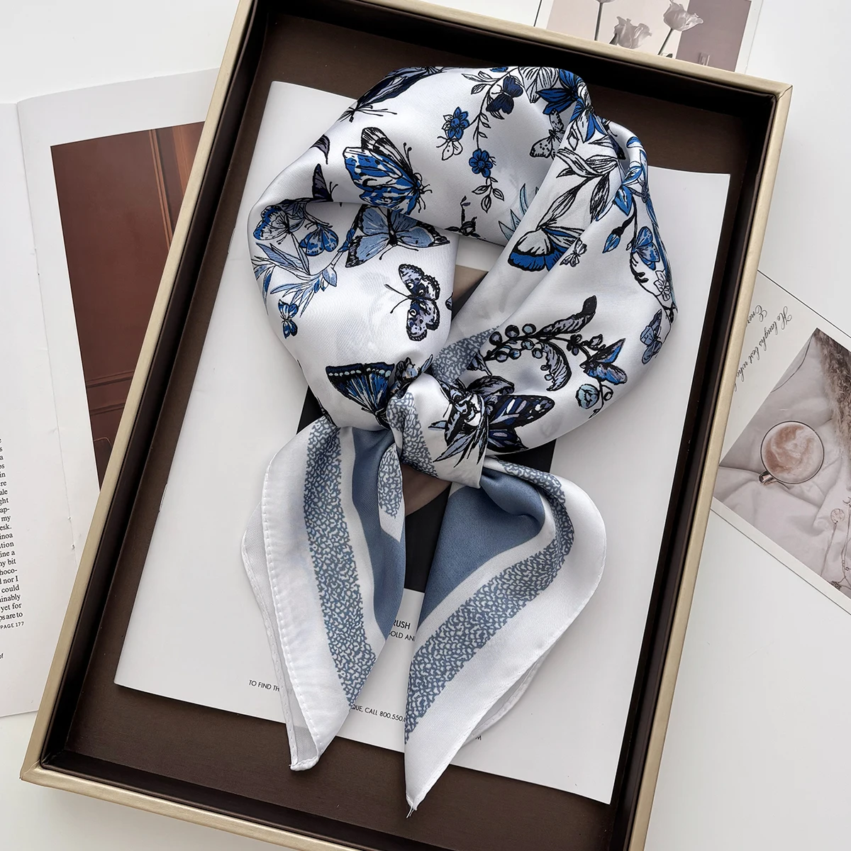 1pc 70*70cm Platz Schal Frauen Luxus Bandana Kopf Mode Dame Haar Schal Wrap Frühling Sommer Weibliche halstuch Hijab – Detail 20