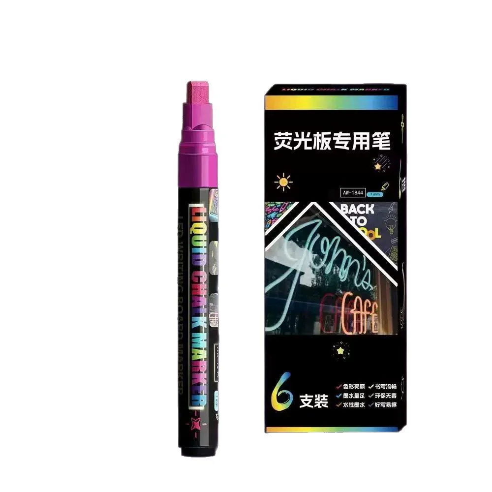 LED 형광 보드 특수 마커 펜 광고 보드 화이트 보드 마커 4-7mm 섬유 팁 수성 펜 오피스 문구